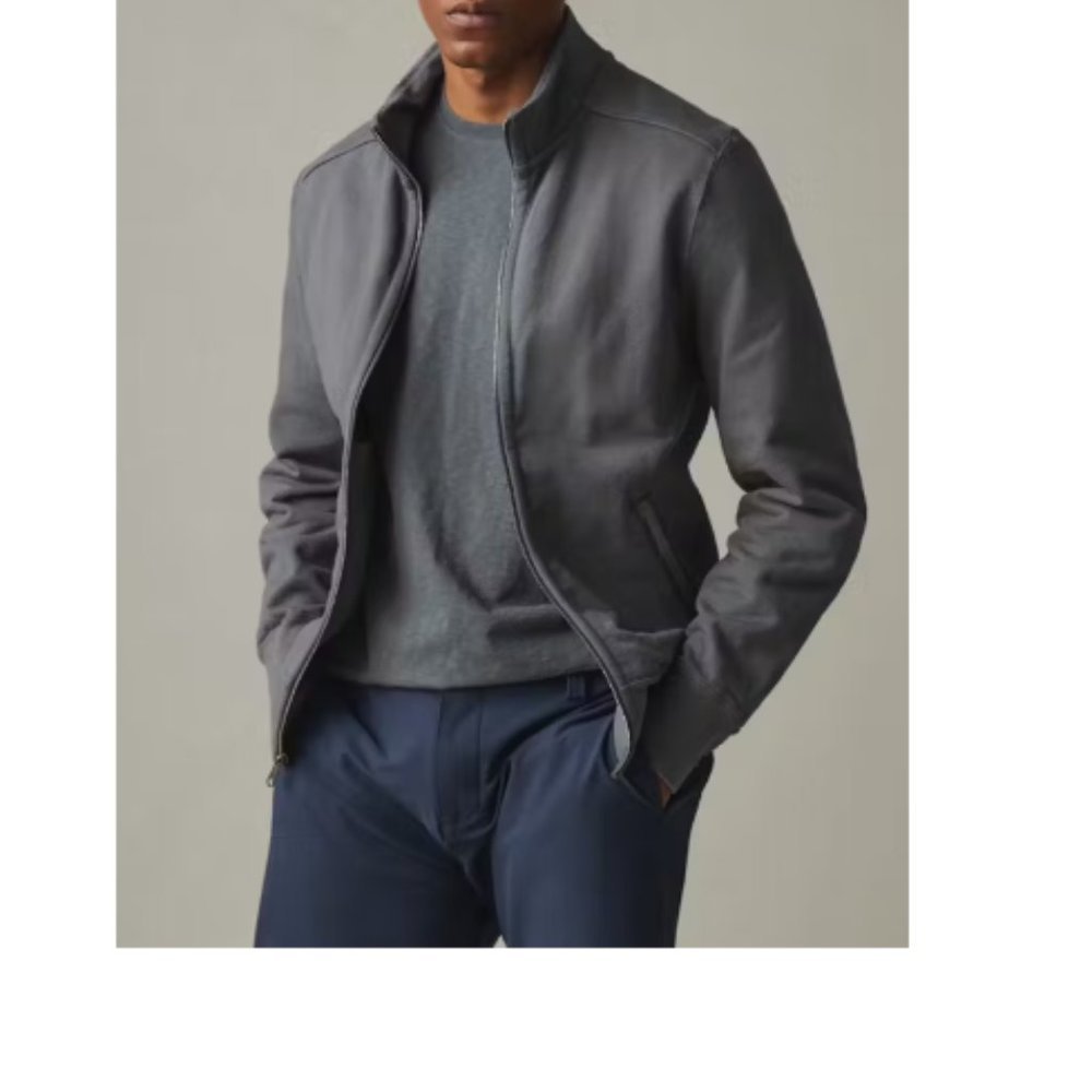 American Giant Men's Iron Moto Full Zip Sweatshirt Size L